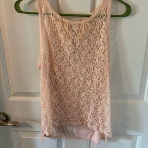 Forever 21 pale pink lace top
